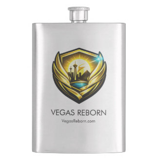 Petaca Frasco de acero inoxidable Vegas Reborn Gold Crest