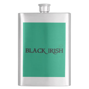 Petaca Frasco de acero inoxidable verde irlandés negro co
