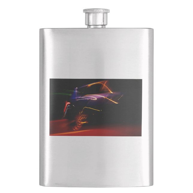 Petaca frasco de baile de coche morado (Anverso)