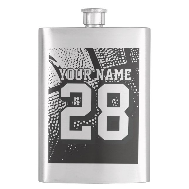 Petaca Frasco de bebida de baloncesto personalizado para  (Anverso)