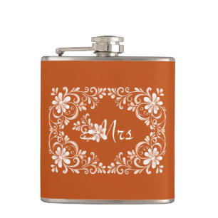 Petaca Frasco de boda de Mrs Chic Shabby Naranja Romántic