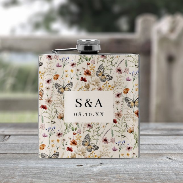 Petaca Frasco de boda monogramado (Monogrammed Wedding Flask
)