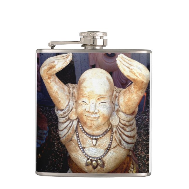Petaca frasco de buddha feliz (Anverso)