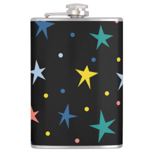 Petaca Frasco de cerveza y vino con patrón de estrellas p