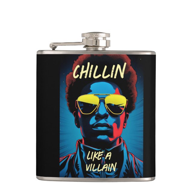 Petaca Frasco de Chillin Like a Villain (Anverso)