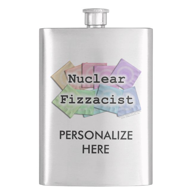 Petaca FRASCO DE COCTEL - NUCLEAR FIZZACIST (¡Barman!) (Anverso)