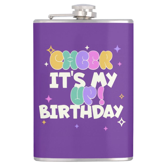 PETACA FRASCO DE CUMPLEAÑOS PARA ALEGRAR EL HOGAR/COCINA  (Anverso)