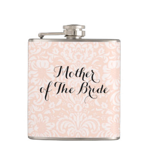 Petaca Frasco de Dama de Honor Rosa Antiguo Damask