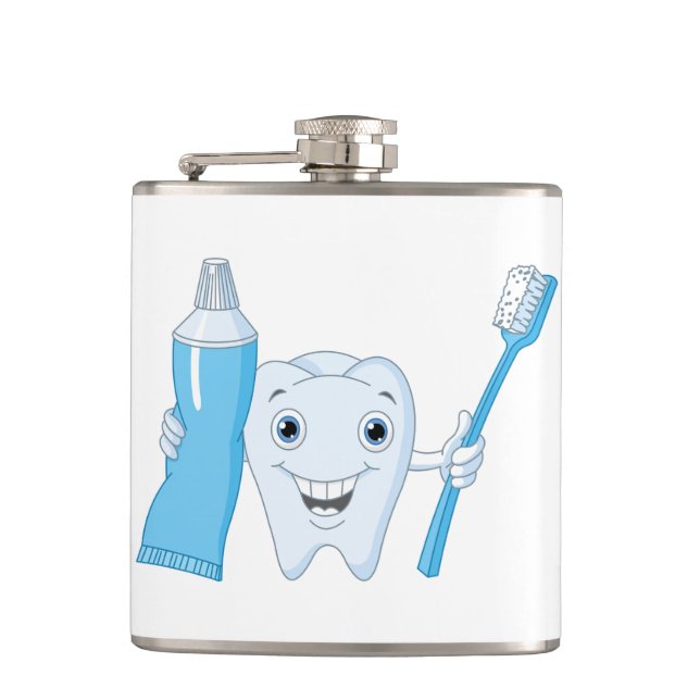 Petaca Frasco de Diente y Cepillo de Dientes (Anverso)