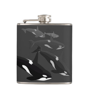 Petaca Frasco de encargo de la bebida de la ballena de la
