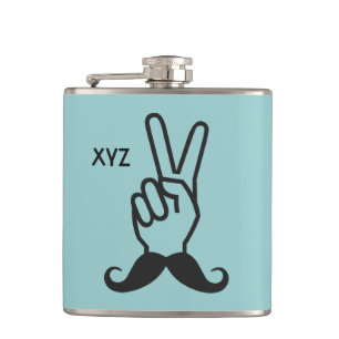 Petaca Frasco de encargo del monograma del bigote que