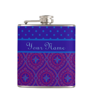 Petaca Frasco de Hips Chic para Personalizar: Morado y Az