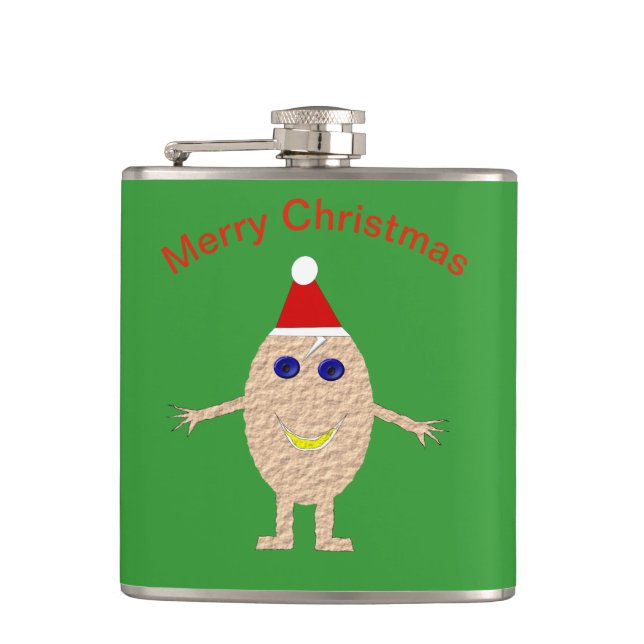 Petaca Frasco de huevo divertido de Navidad (Anverso)