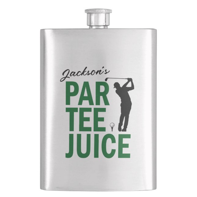 Petaca Frasco de jugo de par de golf divertido personaliz (Anverso)