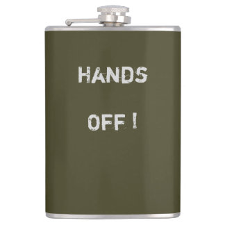 Petaca Frasco de Khaki Elegante con Texto "No tocar" > Fr