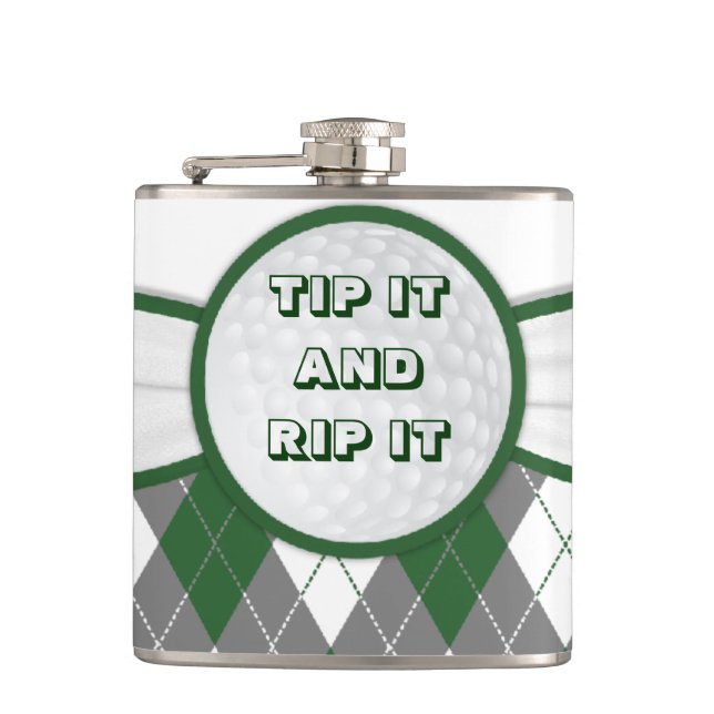 Petaca Frasco de la tela escocesa de Argyle (Anverso)