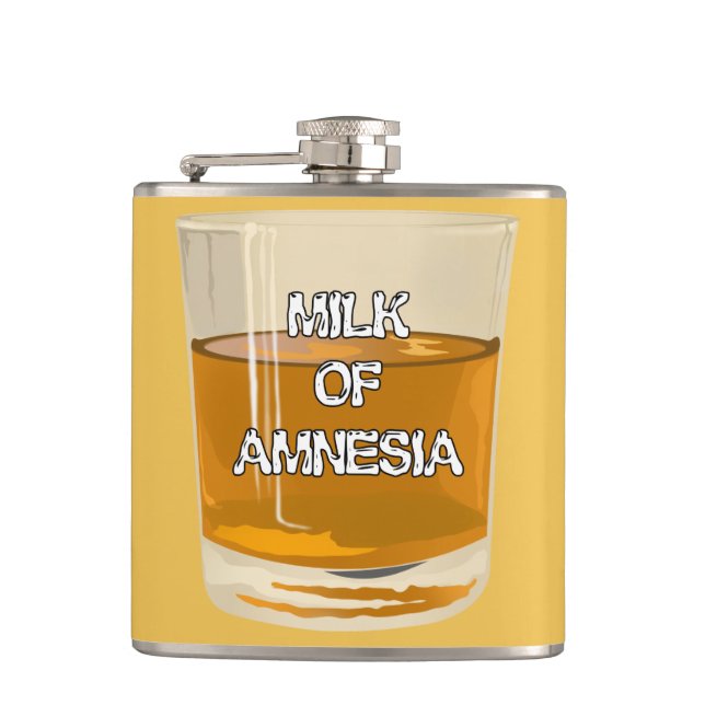 Petaca Frasco de Leche de Amnesia (Anverso)
