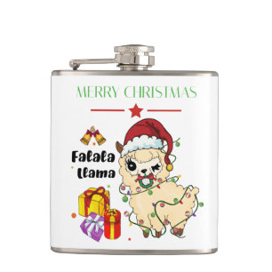 Petaca Frasco de Llama de Navidad