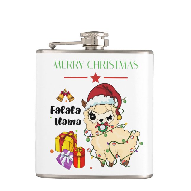 Petaca Frasco de Llama de Navidad (Anverso)