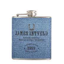 Frasco de mezclilla azul de James Intveld