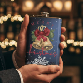 Petaca Frasco de regalo navideño para hombres con campana