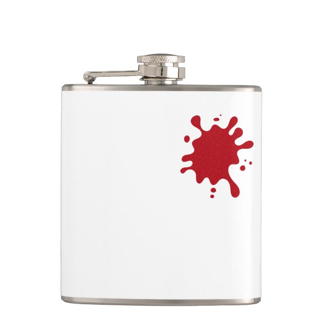Petaca Frasco de Salpicadura Roja Personalizable 180 ml (Anverso)