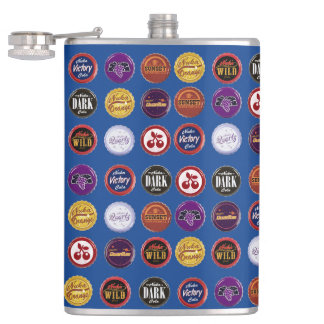 Petaca Frasco de Tapa de Soda Retro, Arte Pop Vintage 