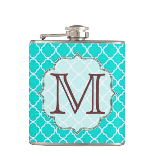 Petaca Frasco de Whisky Inicial del Monograma de Cuarterf