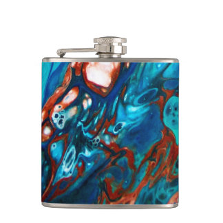Petaca Frasco del cobre de la turquesa de los azules