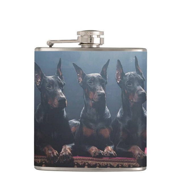 Petaca Frasco del Doberman (Anverso)