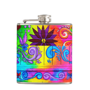 Petaca frasco del hippie de los años 70