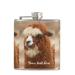 Petaca Frasco del personalizado de la alpaca de Brown