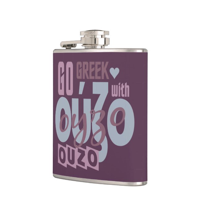 Petaca Frasco del personalizado de OUZO (Izquierda)