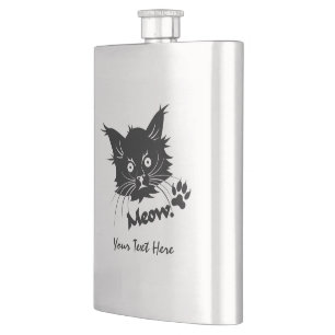 Petaca Frasco del personalizado del gato negro