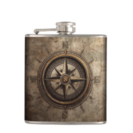 Petaca Frasco diseñado con brújula