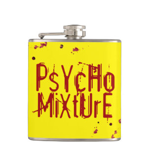 Petaca Frasco envuelto en vinilo amarillo Psycho Mixture