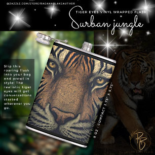 Petaca Frasco envuelto en vinilo Urban Jungle Tiger Eyes