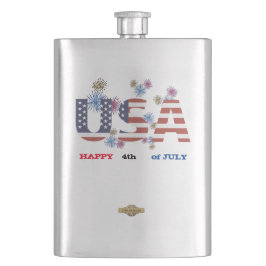 Petaca frasco "FELIZ 4 DE JULIO"