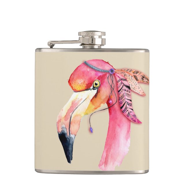 Petaca Frasco Flamingo Boho Fiona (Anverso)