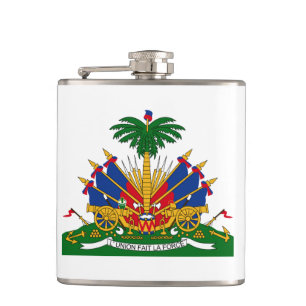 Petaca Frasco haitiano del escudo de armas