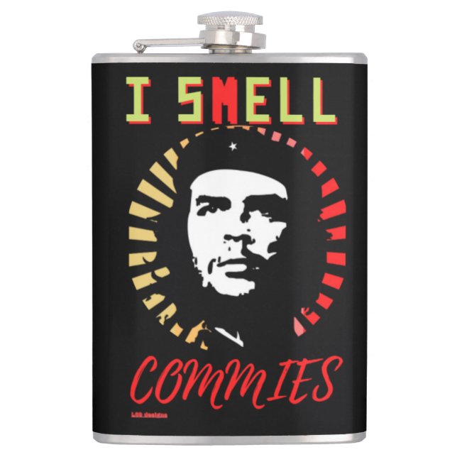 Petaca frasco "I SMELL COMMIES" (Anverso)