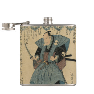 Petaca Frasco japonés del arte del vintage del samurai