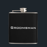 Petaca Frasco negro del padrino de boda<br><div class="desc">Un frasco es idea perfecta del regalo para las bodas,  los cumpleaños o cualquier ocasión especial. Personalícelo con su propio texto.</div>