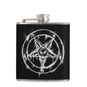 Petaca Frasco negro sucio de Baphomet