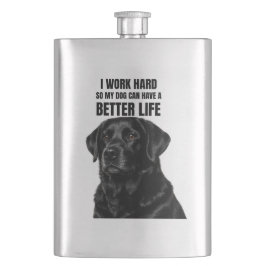 Petaca Frasco para Papá Perro Labrador Negro
