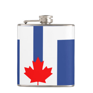 Petaca Frasco patriótico con la bandera de Toronto, Canad