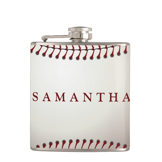 Petaca Frasco Personalizado con Tema de Béisbol (Anverso)