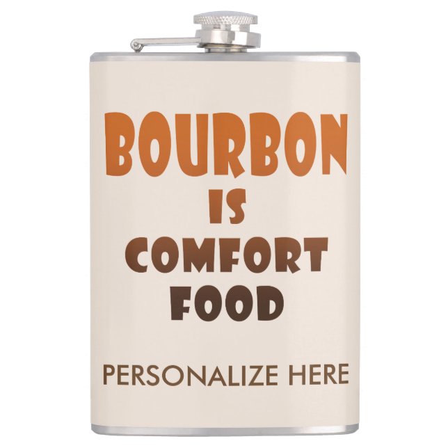 Petaca FRASCO PERSONALIZADO - EL BOURBON es Comida Reconf (Anverso)