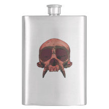 Frasco portátil Calavera Roja