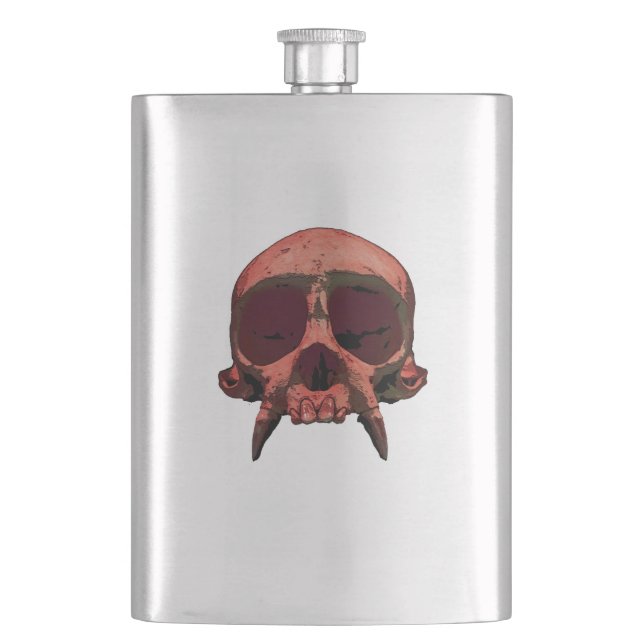 Petaca Frasco portátil Calavera Roja (Anverso)